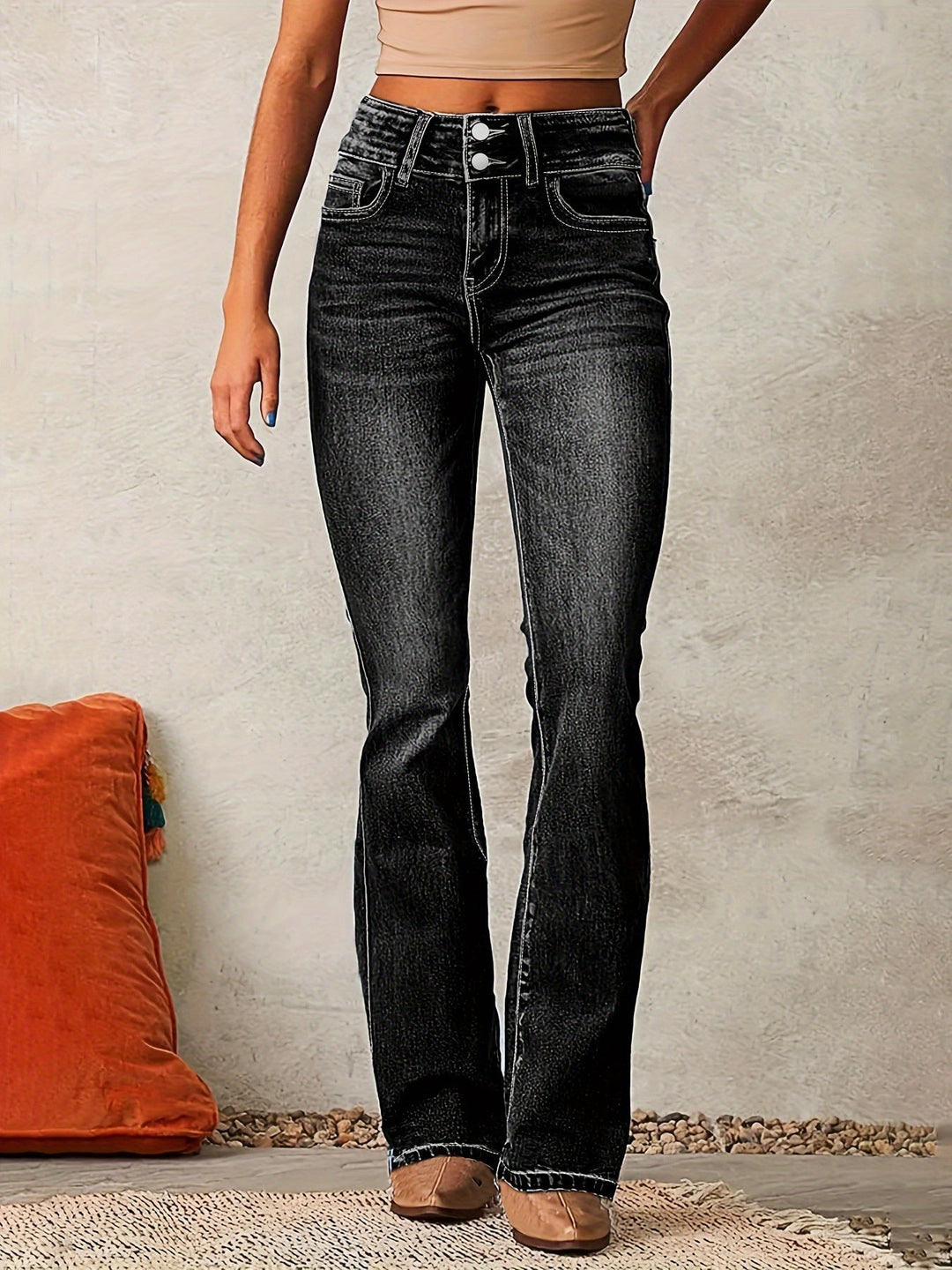 Melanie™ | Hochtaillierte Flared-Jeans