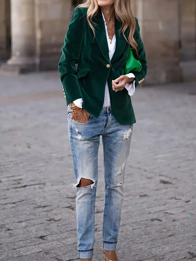Isabel™ | Eleganter Samtblazer