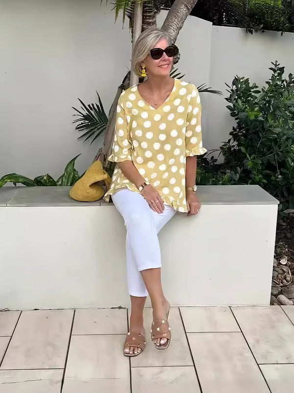 Leonie™ | Entspannte Tunika mit Polka-Dots