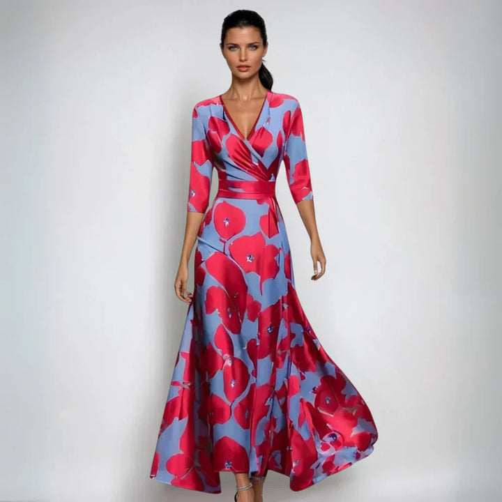 Brigitte™ | Stilvolles Wickelkleid mit Blumenmuster