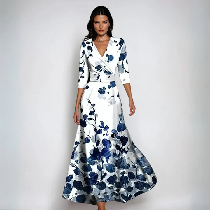 Brigitte™ | Stilvolles Wickelkleid mit Blumenmuster