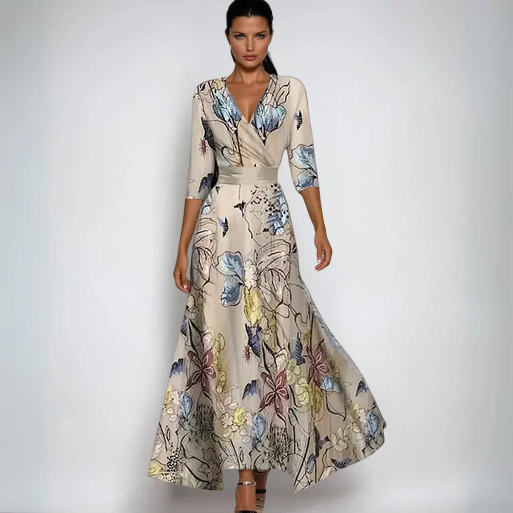 Brigitte™ | Stilvolles Wickelkleid mit Blumenmuster