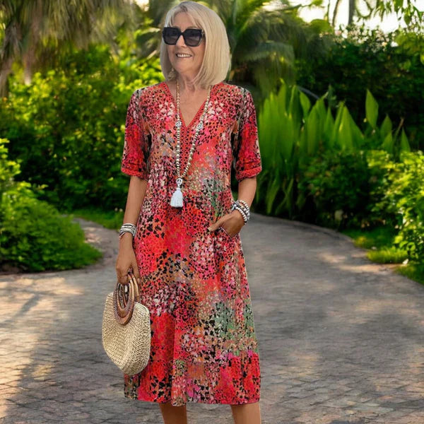 Ella™ | Fließendes Boho-Kleid