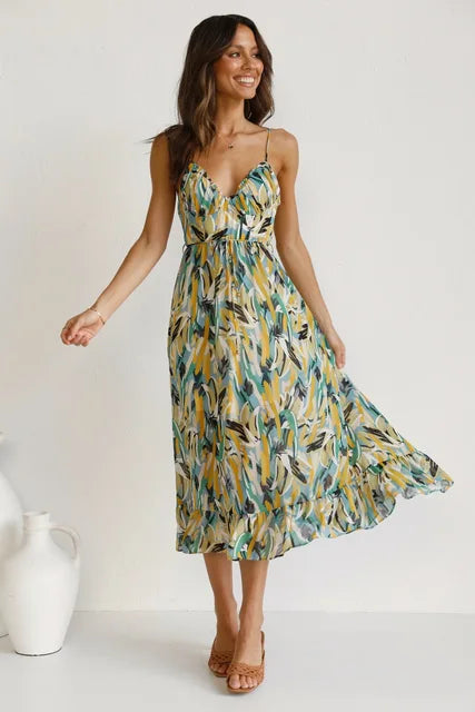 Veronika™ | Buntes Midikleid