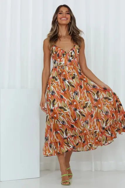 Veronika™ | Buntes Midikleid