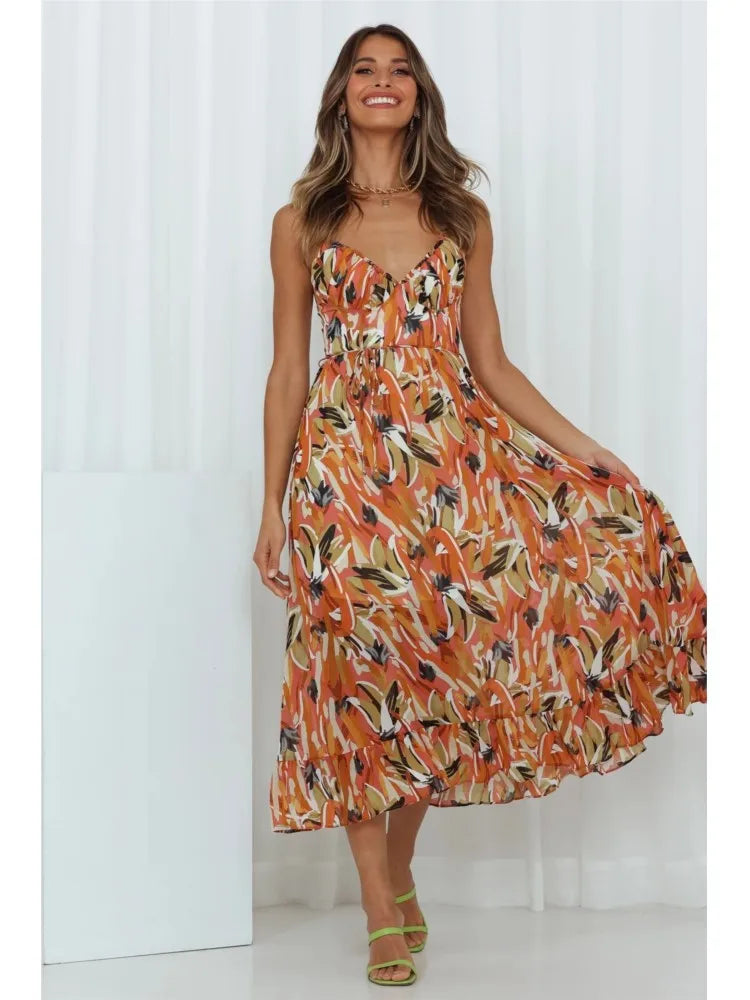 Veronika™ | Buntes Midikleid