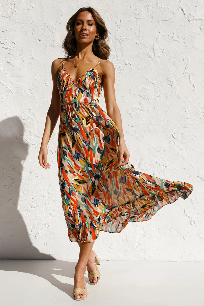 Veronika™ | Buntes Midikleid