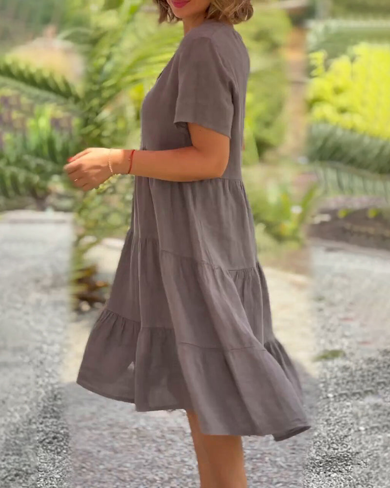 Kristina™ | Stilvolles Boho-Festkleid wit Bauchabdeckung