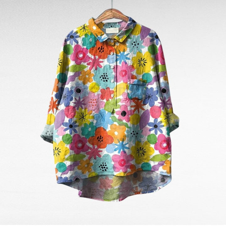 Klara™ | Damenhemd mit Blumenmuster