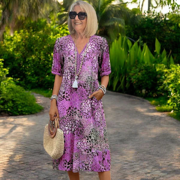 Ella™ | Fließendes Boho-Kleid
