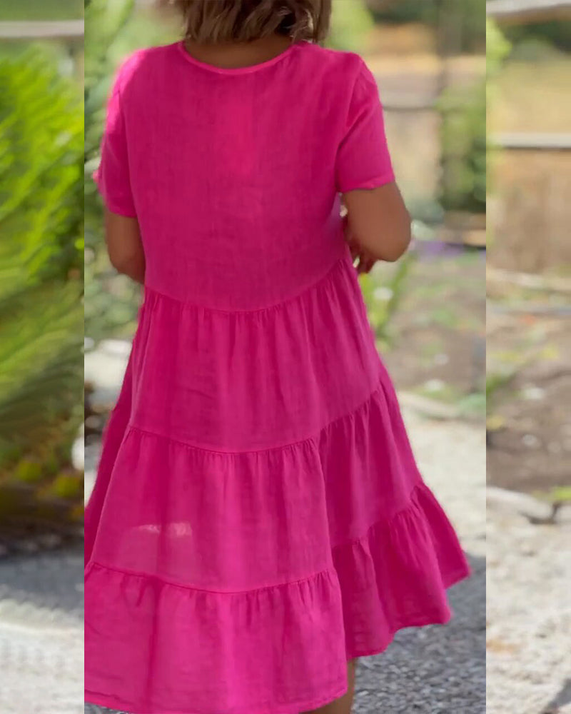 Kristina™ | Stilvolles Boho-Festkleid wit Bauchabdeckung
