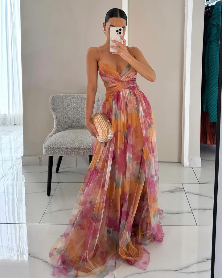 Penelope™ | Bezauberndes Maxikleid mit Blumendruck