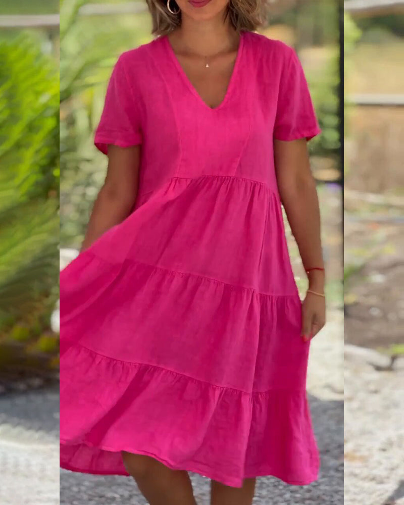 Kristina™ | Stilvolles Boho-Festkleid wit Bauchabdeckung
