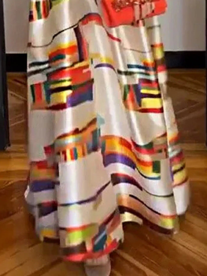 Mara™ | Geometrisches Maxikleid