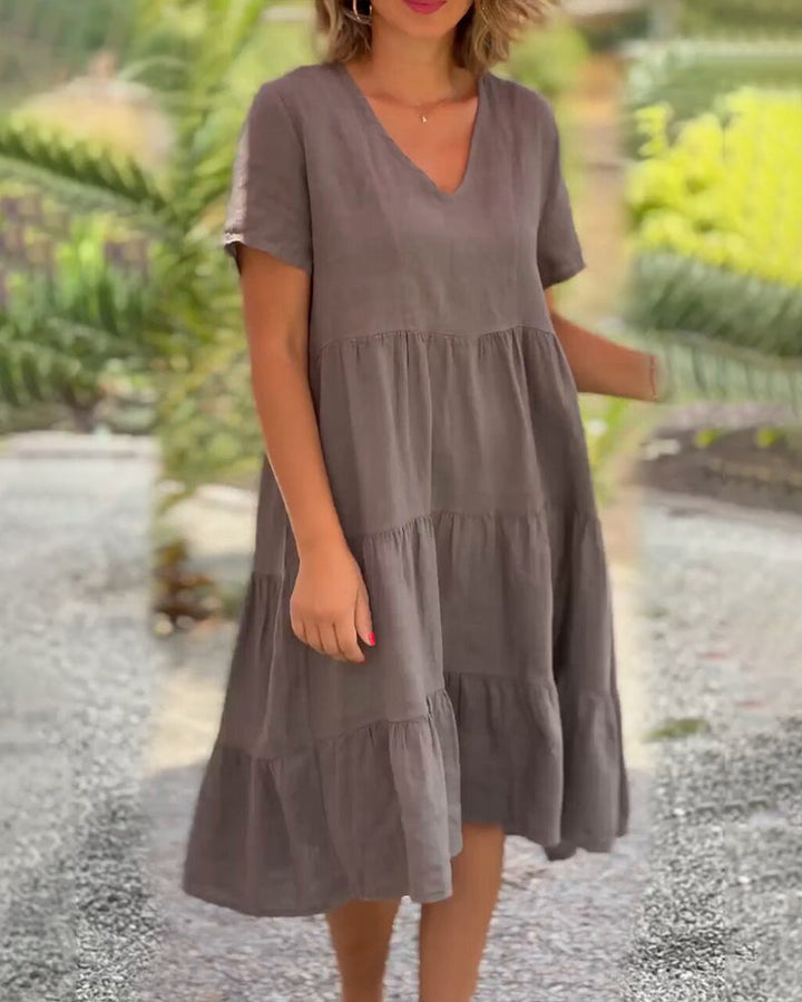 Kristina™ | Stilvolles Boho-Festkleid wit Bauchabdeckung