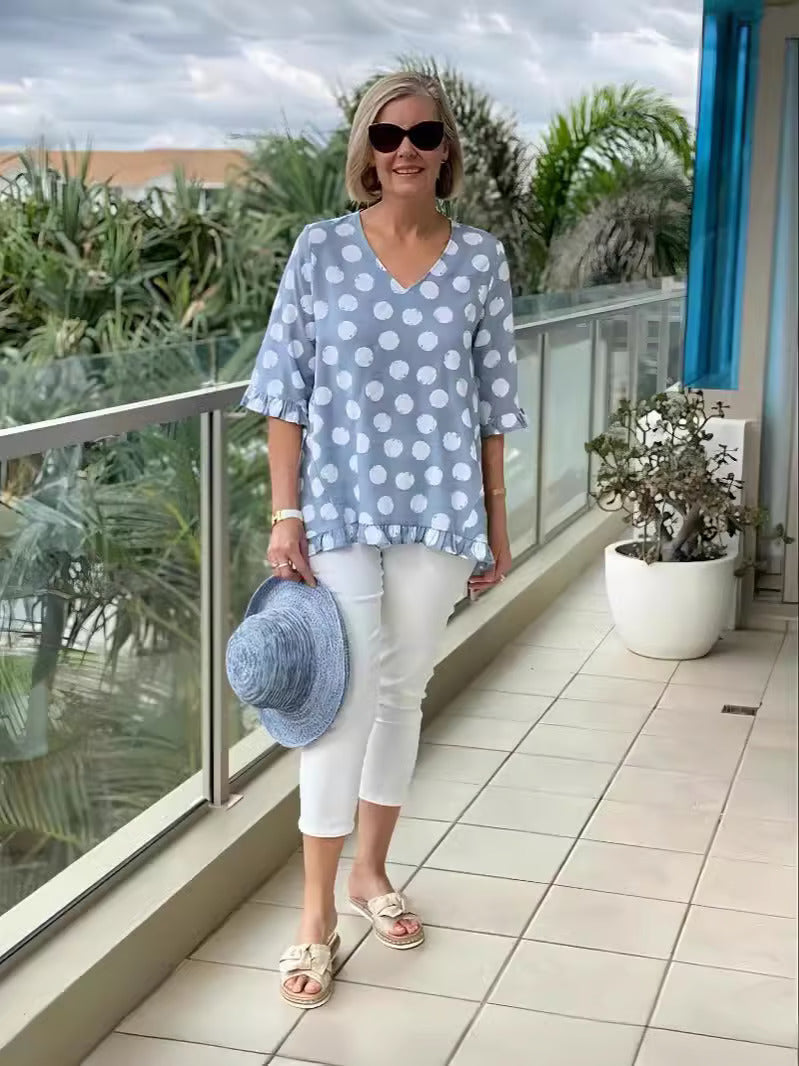 Leonie™ | Entspannte Tunika mit Polka-Dots