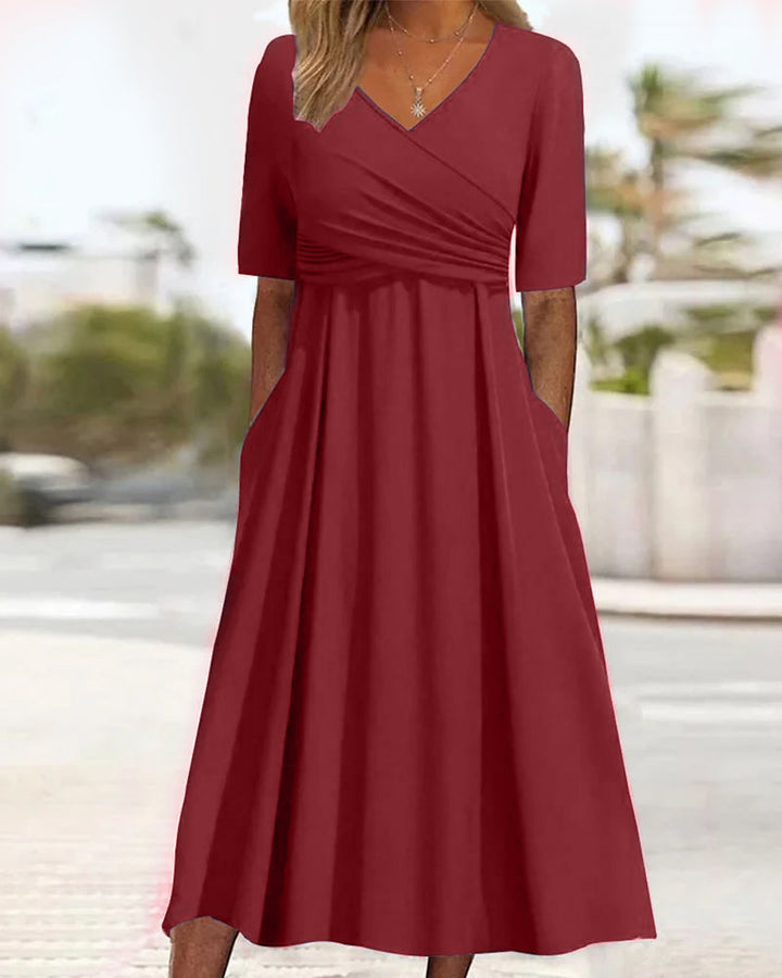 Sarah™ | Elegantes Midi-Kleid wit Bauchabdeckung
