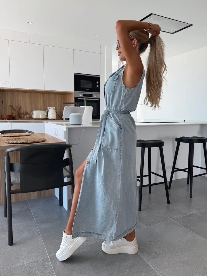 Yvonne™ | Maxi-Jeanskleid