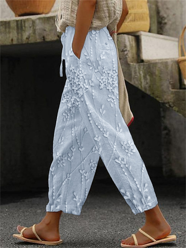 Avery™ | Hose mit Weinrebenprint