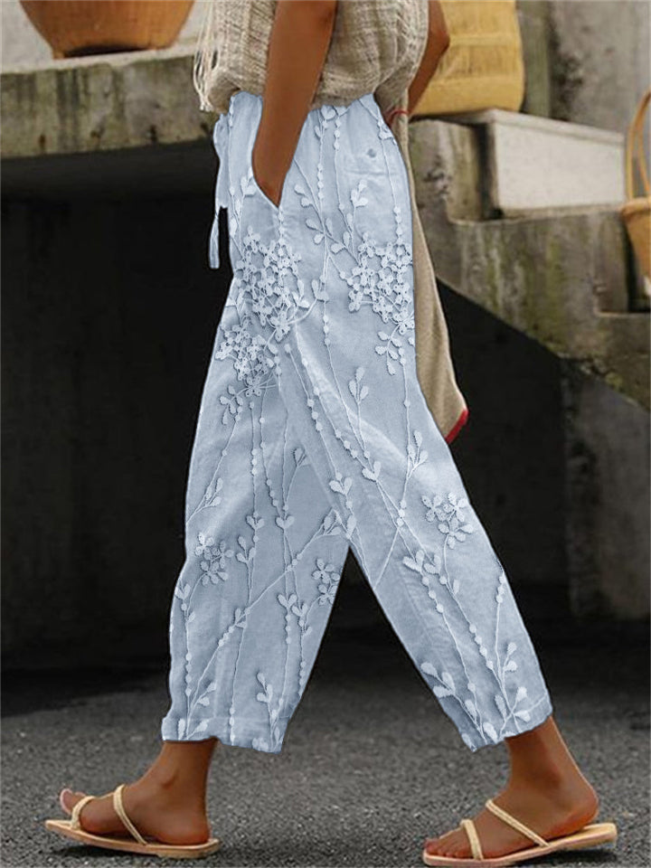 Avery™ | Hose mit Weinrebenprint