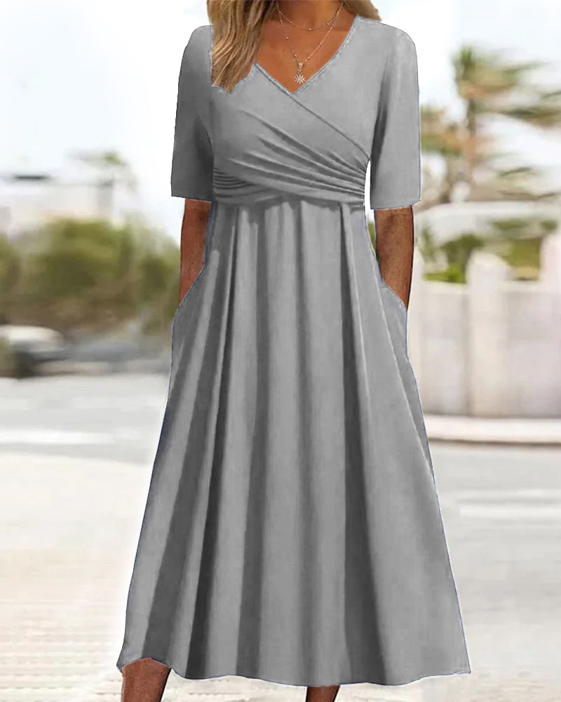 Sarah™ | Elegantes Midi-Kleid wit Bauchabdeckung