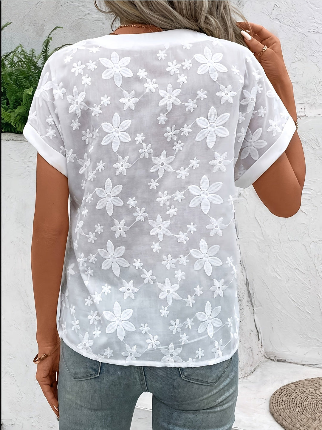 Angelika™ | Bestickte Damen Sommerbluse