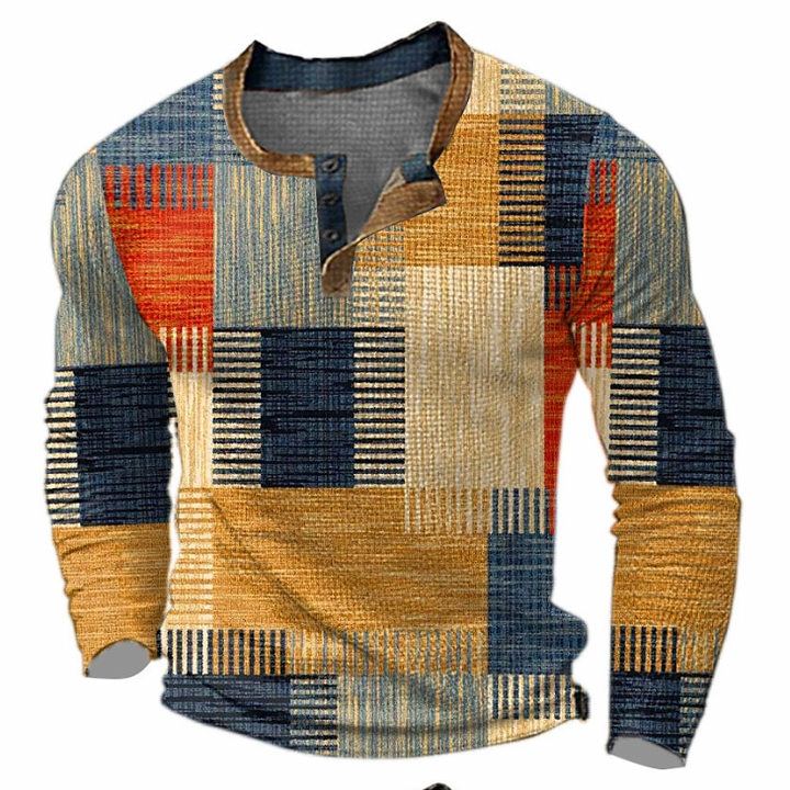 Levi™ | Stilvolles Henley-Shirt mit geometrischem Muster