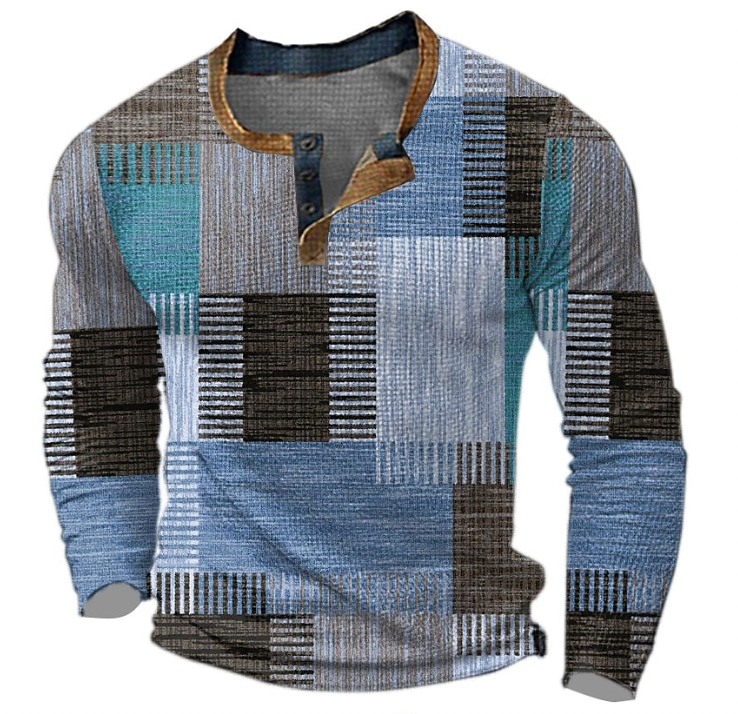 Levi™ | Stilvolles Henley-Shirt mit geometrischem Muster