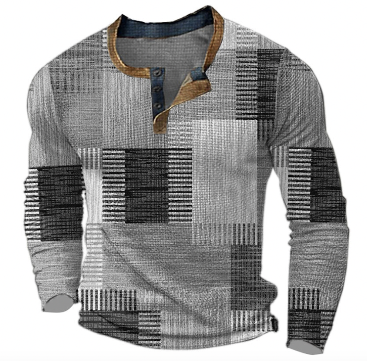 Levi™ | Stilvolles Henley-Shirt mit geometrischem Muster