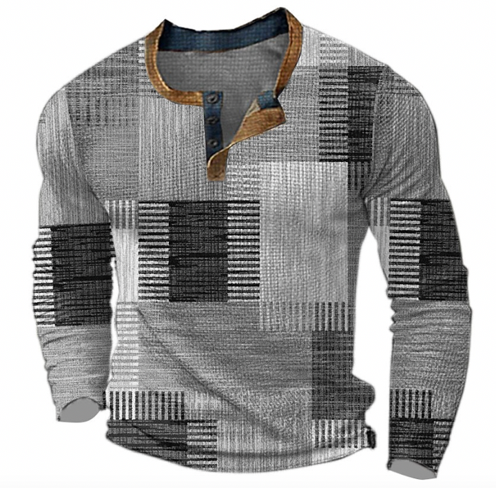 Levi™ | Stilvolles Henley-Shirt mit geometrischem Muster