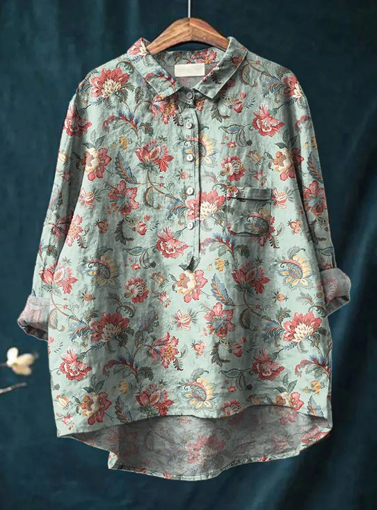 Alena™ | Klassische Bluse mit Blumenmuster