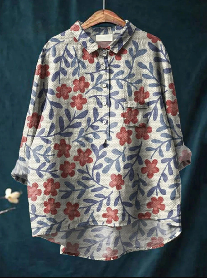 Alena™ | Klassische Bluse mit Blumenmuster