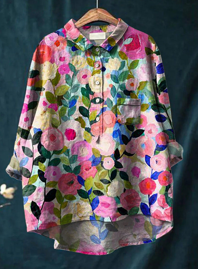 Alena™ | Klassische Bluse mit Blumenmuster