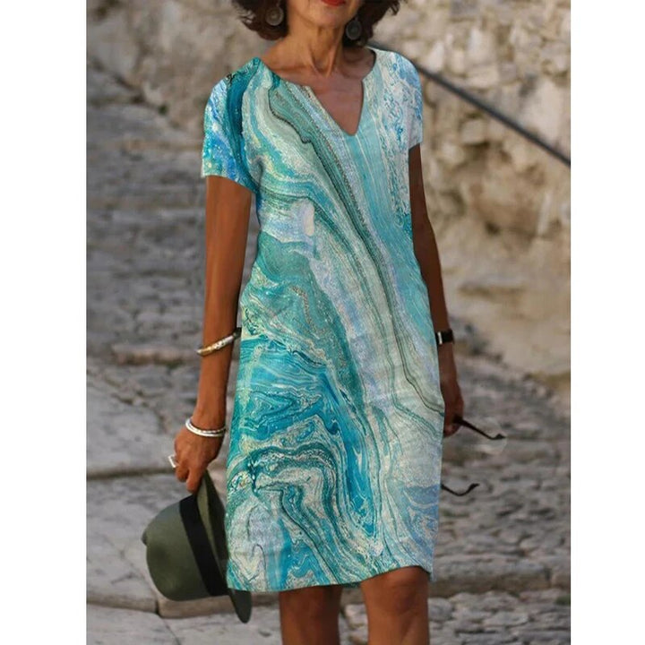 Michaela™ | Elegantes Kleid mit V-Ausschnitt wit Bauchabdeckung