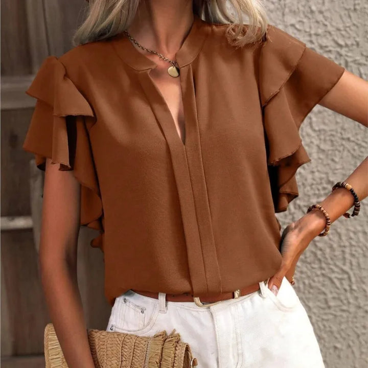 Clara™ | Elegante Bluse mit eleganten Rüschenärmeln