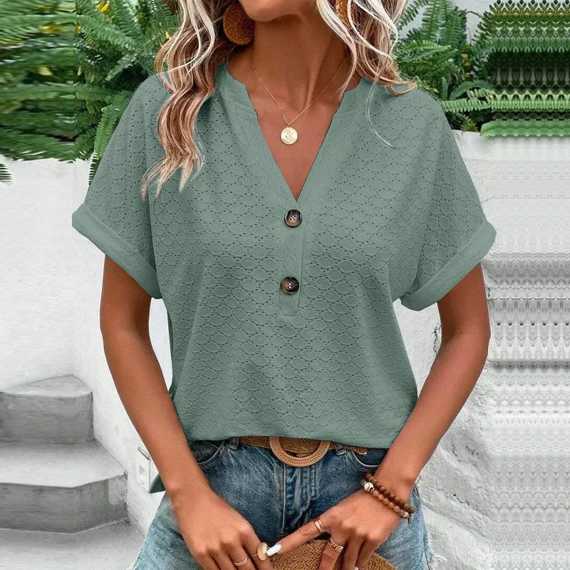 Katrina™ | Luftige Bluse mit V-Ausschnitt