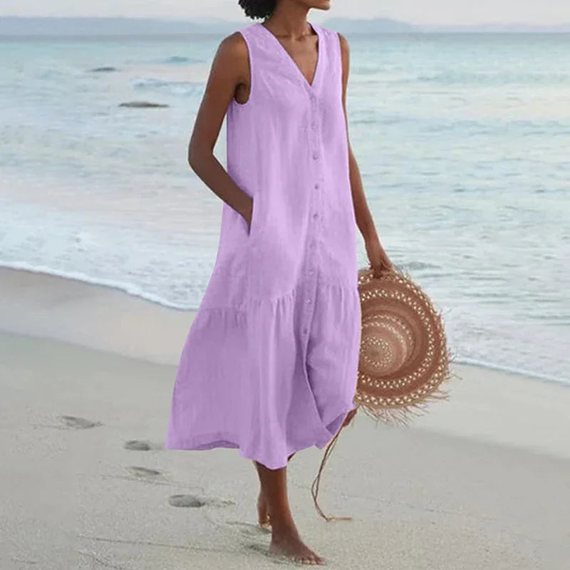 Marissa™ | Ärmelloses Kleid mit V-Ausschnitt