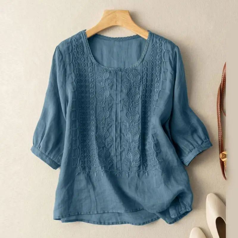 Madeleine™ | Bestickte Bluse mit lockerer Passform