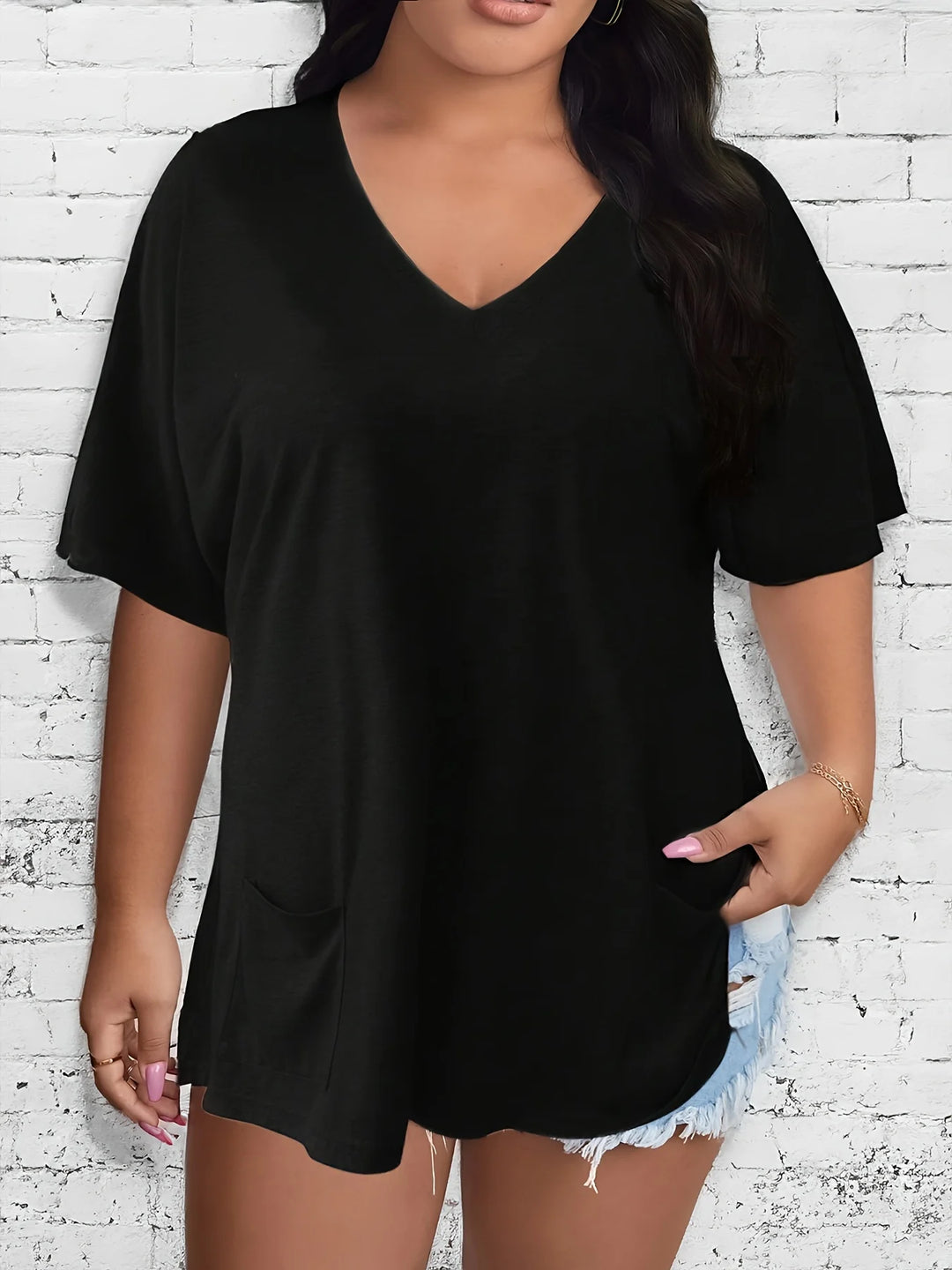 Armela™ | Schicke Bluse in Übergröße mit V-Ausschnitt