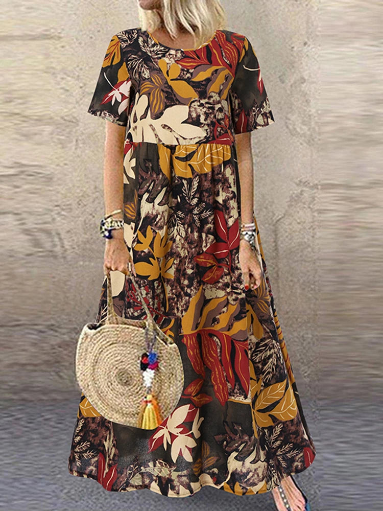 Carissa™ | Maxikleid mit Vintage-Print