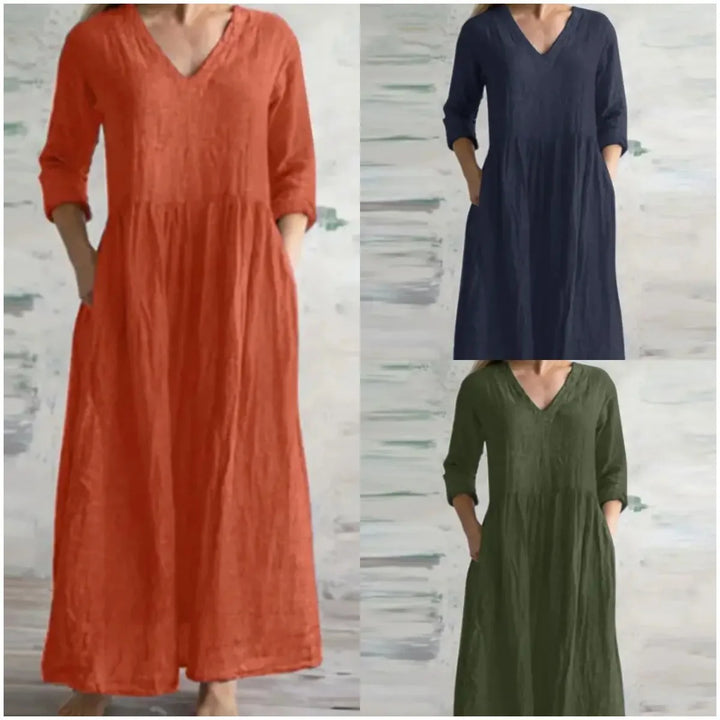 Wilma™ | Langärmliges Maxikleid