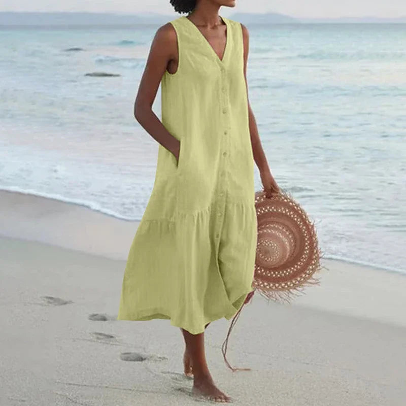 Marissa™ | Ärmelloses Kleid mit V-Ausschnitt