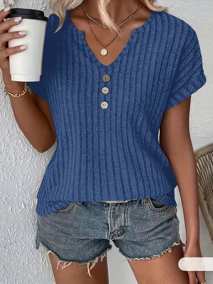 Mylene™ | Ripptop mit V-Ausschnitt