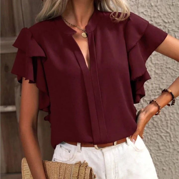 Clara™ | Elegante Bluse mit eleganten Rüschenärmeln