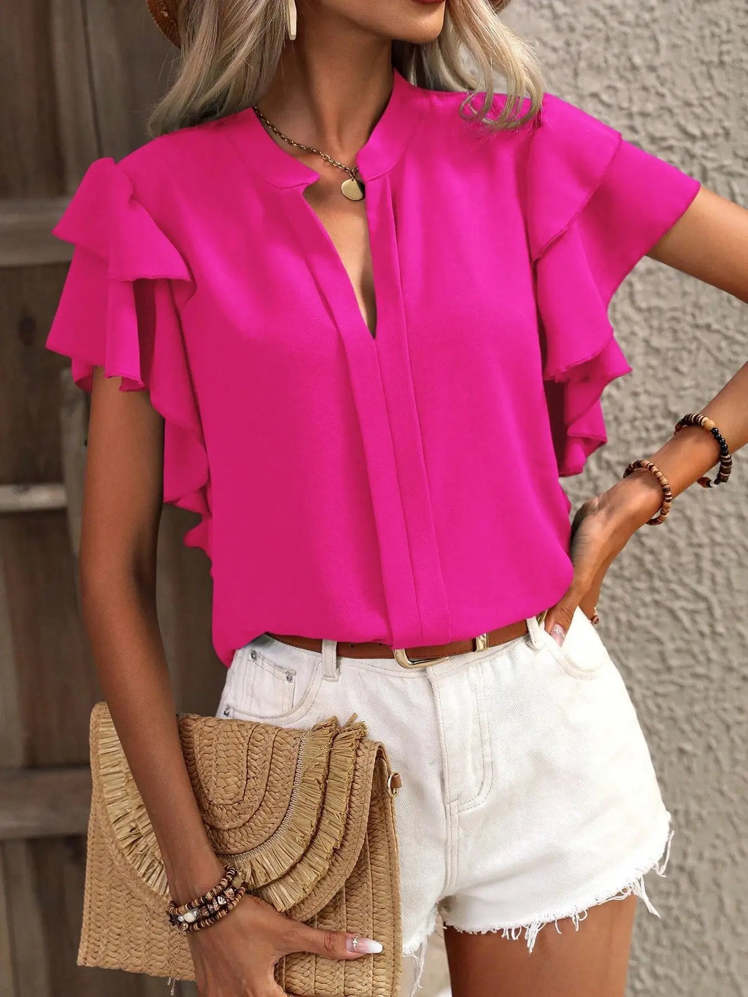 Clara™ | Elegante Bluse mit eleganten Rüschenärmeln