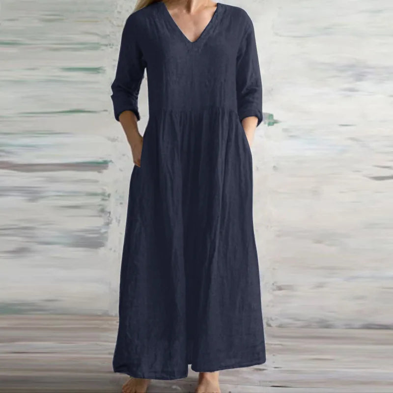 Wilma™ | Langärmliges Maxikleid