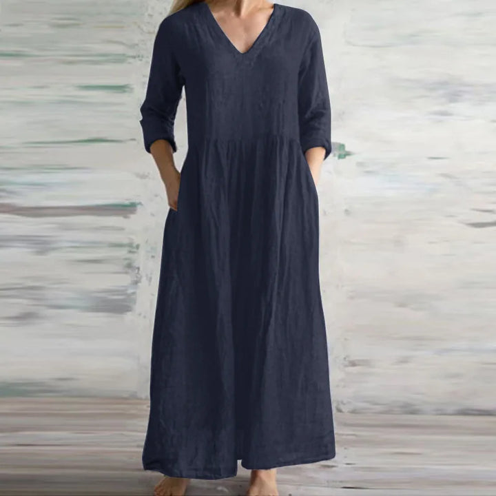 Wilma™ | Langärmliges Maxikleid
