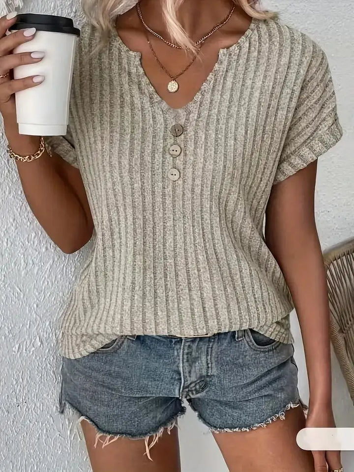 Mylene™ | Ripptop mit V-Ausschnitt