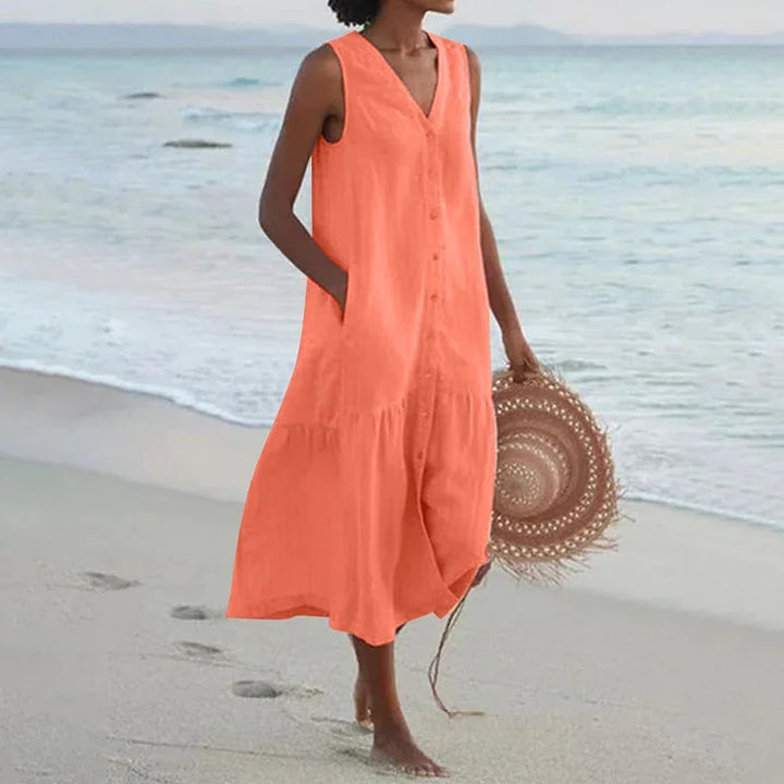 Marissa™ | Ärmelloses Kleid mit V-Ausschnitt
