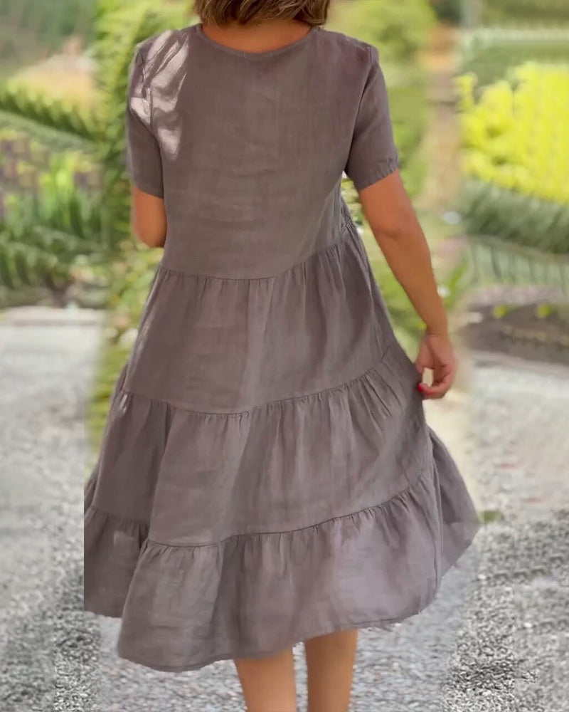 Kristina™ | Stilvolles Boho-Festkleid wit Bauchabdeckung
